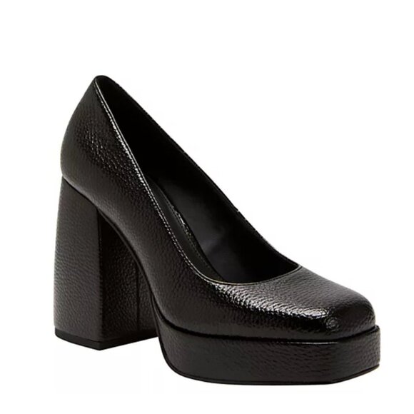 NEW Katy Perry Size 10 Uplift Pump Platforms Chunky Block Heels Black - Picture 1 of 12